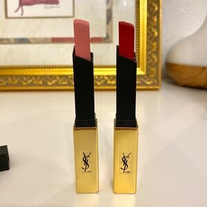 2 YSL The Slim Matte Longwear Lipsticks - Color 21 and 24